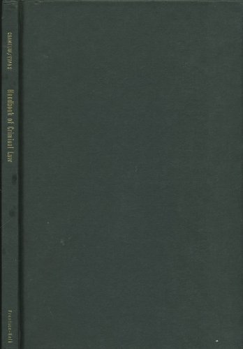 Imagen de archivo de Handbook of Criminal Law a la venta por Xochi's Bookstore & Gallery