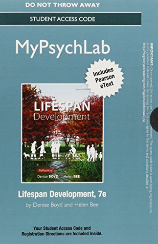 Imagen de archivo de NEW MyLab Psychology with Pearson eText -- Standalone Access Card -- for Lifespan Development (7th Edition) a la venta por Iridium_Books