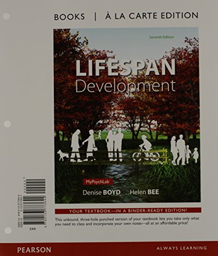 Imagen de archivo de Lifespan Development, Books a la Carte Edition (7th Edition) a la venta por HPB-Red