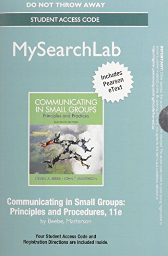 9780133774832: MySearchLab with Pearson eText --Standalone Access Card-- for Communicating in Small Groups (11th Edition)