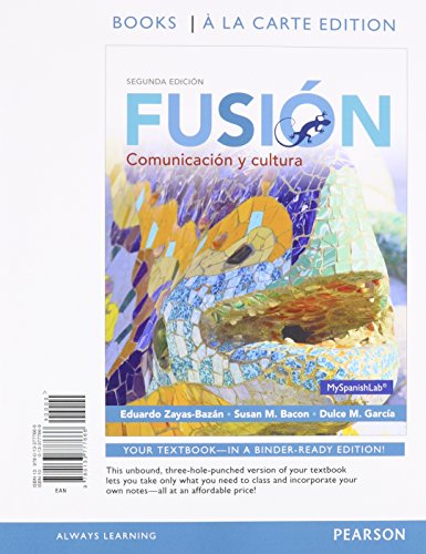 Imagen de archivo de Fusion: Comunicacion y cultura, Books a la Carte Edition (2nd Edition) a la venta por Iridium_Books