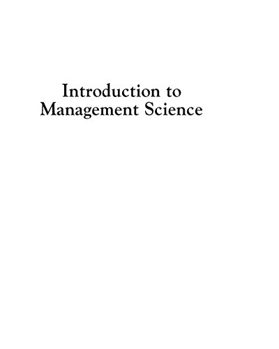 Beispielbild fr Introduction to Management Science (12th Edition) zum Verkauf von Books Unplugged