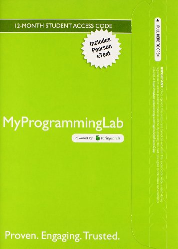 Stock image for Myprogramminglab with Pearson eText -- Access Card -- for Starting Out with C++ From Control Structures through Objects (8th Edition) for sale by HPB-Red