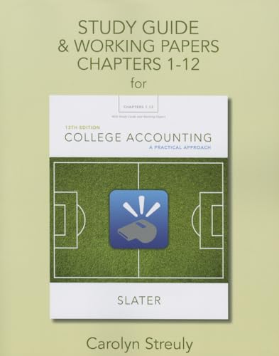 Beispielbild fr Study Guide & Working Papers for College Accounting: A Practical Approach, Chapters 1-12 zum Verkauf von SecondSale