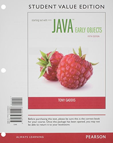 9780133796322: Starting Out With Java: Early Objects