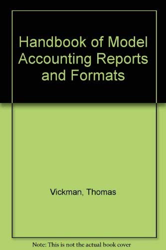 Stock image for Handbook of Model Accounting Reports and Formats for sale by Anderson Book