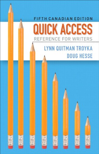 9780133806557: Quick Access: Reference for Writers - Fifth Candian Edition with Mywritinglab