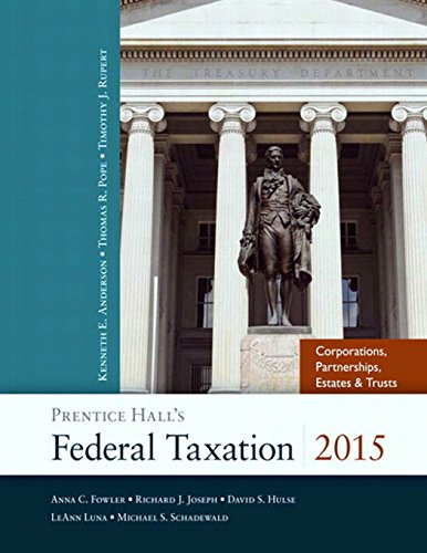 Imagen de archivo de Prentice Hall's Federal Taxation 2015 Corporations, Partnerships, Estates & Trusts (28th Edition) a la venta por Your Online Bookstore