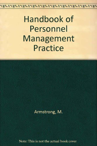 Stock image for Handbook of Personnel Management Practice: Procedures, Guidelines, Checklists, and Model Forms for sale by SmarterRat Books