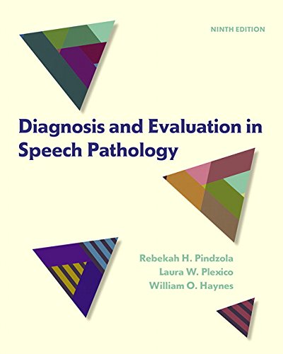 Stock image for Diagnosis and Evaluation in Speech Pathology for sale by BooksRun