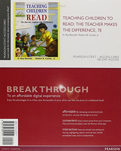 9780133825152: Teaching Children to Read: The Teacher Makes the Difference, Enhanced Pearson eText -- Access Card