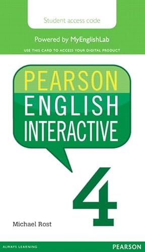 Stock image for Pearson English Interactive 4 (Access Code Card) for sale by Iridium_Books