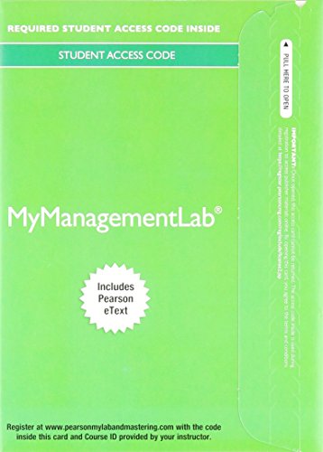 9780133834826: 2014 MyManagementLab with Pearson eText -- Access Card -- for Management