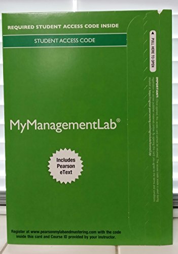 Stock image for 2014 MyLab Management with Pearson eText -- Access Card -- for Fundamentals of Human Resource Management for sale by Iridium_Books