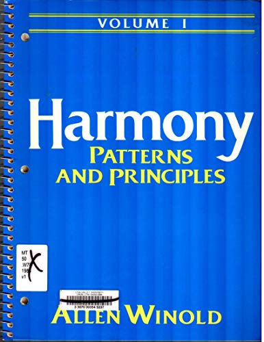 Stock image for Harmony: Patterns and Principles Vol. 1 for sale by Books-R-Keen