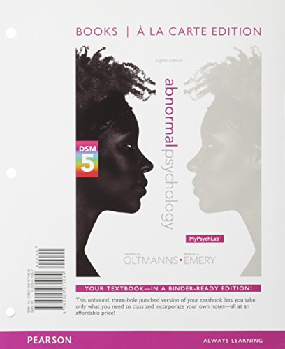 Stock image for Abnormal Psychology, Books a la Carte Edition, plus NEW MyLab Psychology with Pearson eText -- Access Card Package (8th Edition) for sale by Iridium_Books