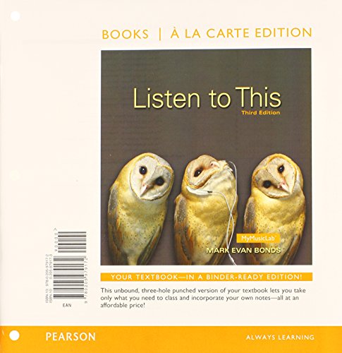 9780133844658: Listen to This, Books a la Carte Edition Plus MyLab Music with eText -- Access Card Package (3rd Edition)