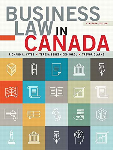 Stock image for Business Law in Canada, Eleventh Canadian Edition (11th Edition) for sale by Books Unplugged