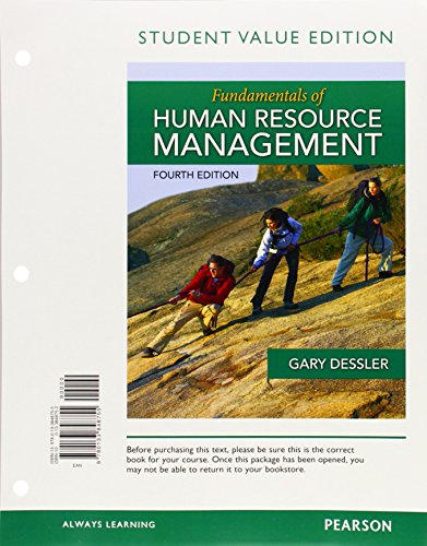 9780133848755: Fundamentals of Human Resource Management: Student Value Edition