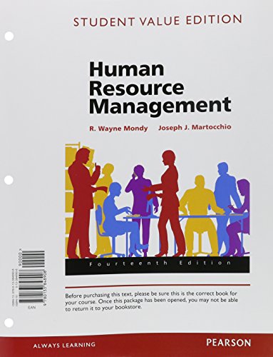 Beispielbild fr Human Resource Management, Student Value Edition zum Verkauf von Better World Books