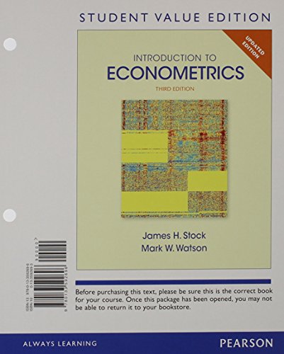 9780133848915: Introduction to Econometrics, Update, Student Value Edition Plus NEW MyLab Economics with Pearson eText -- Access Card Package