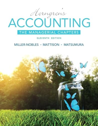 9780133851151: Horngren's Accounting: The Managerial Chapters