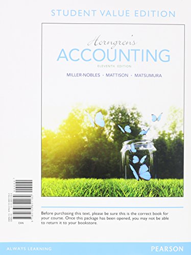 Stock image for Horngren's Accounting, Student Value Edition for sale by HPB-Red