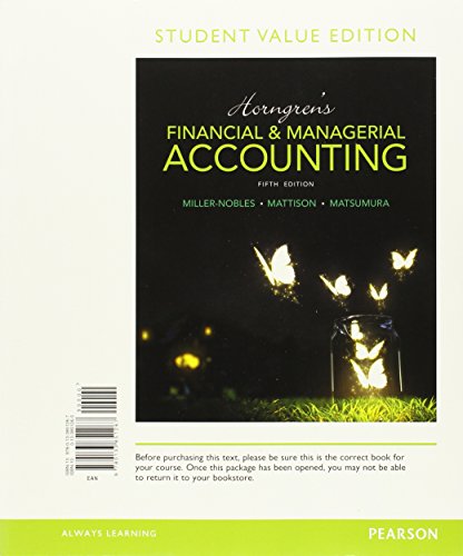 9780133851267: Horngren's Financial & Managerial Accounting