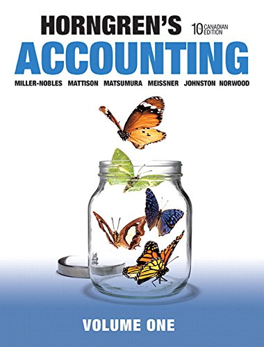 Beispielbild fr Accounting, Volume 1, Tenth Canadian Edition, zum Verkauf von Better World Books