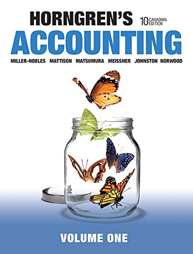 Stock image for Accounting, Volume 1, Tenth Canadian Edition, for sale by Better World Books