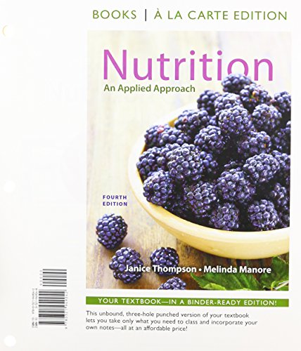 Imagen de archivo de Nutrition: An Applied Approach, Books a la Carte Edition & MyDietAnalysis Student Access Code Card a la venta por Bulrushed Books