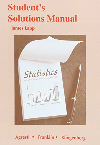 Stock image for Student Solutions Manual for Statistics: The Art and Science of Learning from Data for sale by Alliance Book Services