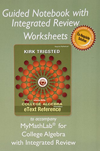 Stock image for Guided Notebook with Integrated Review Worksheets for College Algebra for sale by HPB-Red