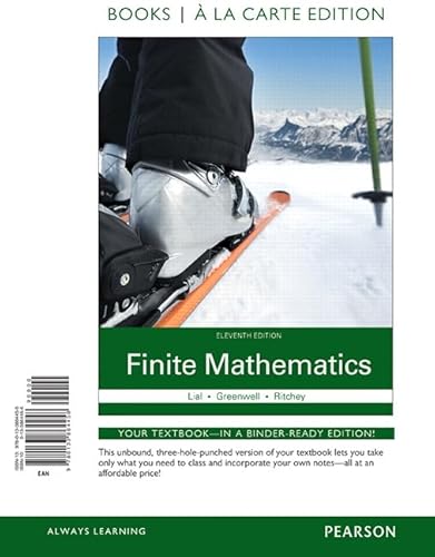 Stock image for Finite Mathematics Books a la Carte Edition (11th Edition) for sale by SecondSale