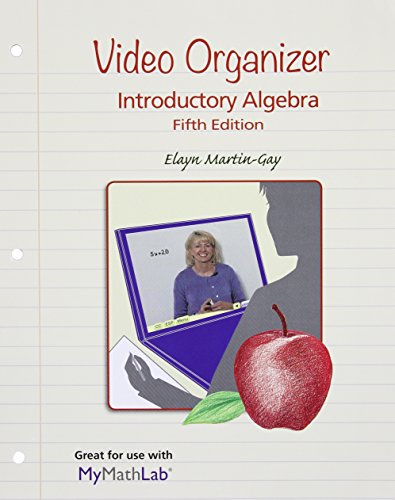 Beispielbild fr Video Organizer for Introductory Algebra zum Verkauf von BooksRun