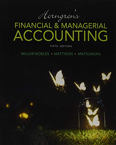 Beispielbild fr Horngren's Financial & Managerial Accounting (5th Edition) zum Verkauf von redgorillabooks