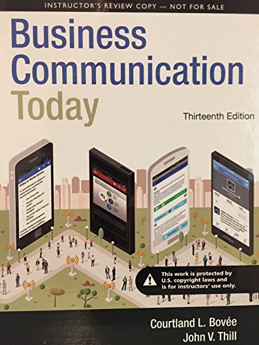 Stock image for Business Communication Today (13th Edition) for sale by Books Unplugged