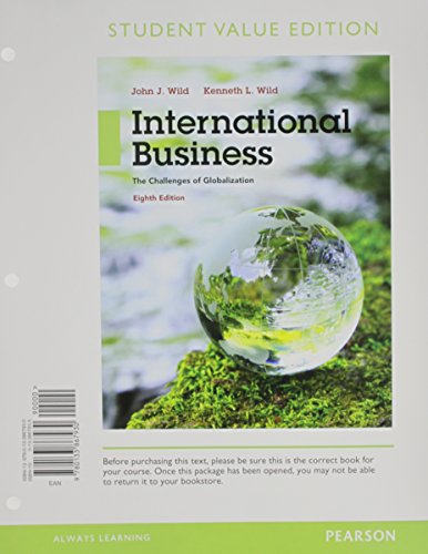 Stock image for International Business: The Challenges of Globalization, Student Value Edition (8th Edition) for sale by Irish Booksellers