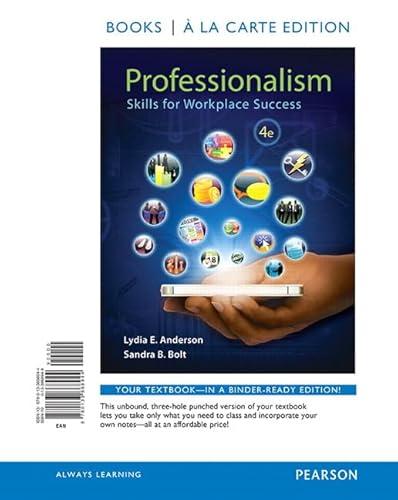 Stock image for Professionalism: Skills for Workplace Success, Books a La Carte Edition for sale by Revaluation Books