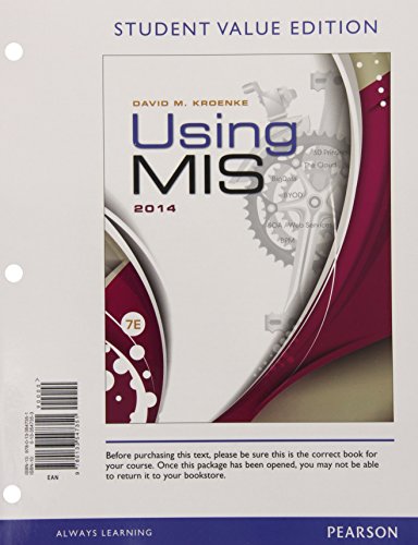 Beispielbild fr Using MIS, Student Value Edition Plus 2014 MyLab MIS with Pearson eText -- Access Card (7th Edition) zum Verkauf von Iridium_Books