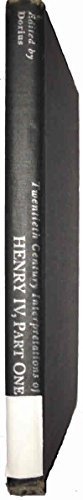Twentieth Century Interpretations of Henry Iv, Part One: A Collection of Critical Essays. - Raymond Joel, Comp. Dorius