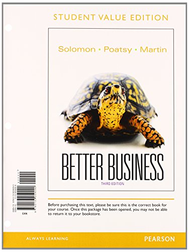 Imagen de archivo de Better Business, Student Value Edition Plus 2014 MyBizLab with Pearson eText -- Access Card Package (3rd Edition) a la venta por BookResQ.