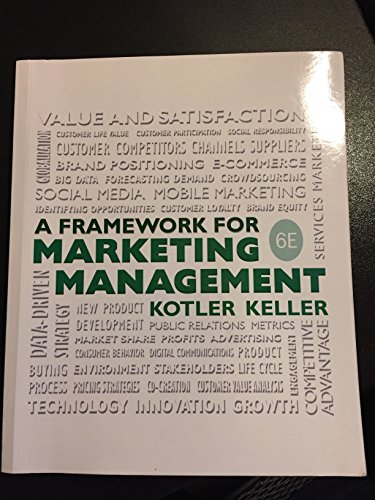 Stock image for Framework for Marketing Management for sale by Irish Booksellers