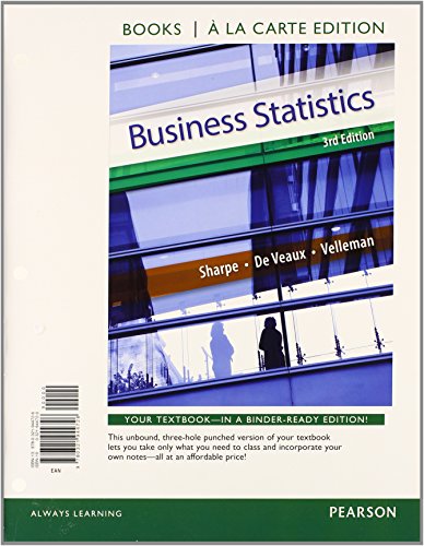 Business Statistics Student Value Edition Plus NEW MyLab Statistics with Pearson eText Access Card Package 3rd Edition Books a la Carte