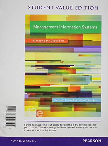 9780133874006: Management Information Systems, Student Value Edition Plus 2014 Mymislab with Pearson Etext -- Access Card Package