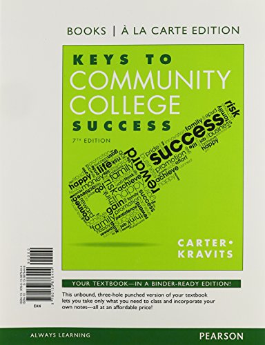 Imagen de archivo de Keys to Community College Success a la venta por Better World Books