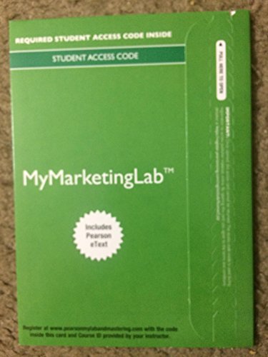 Stock image for MyLab Marketing with Pearson eText -- Access Card -- for Marketing Management for sale by One Planet Books