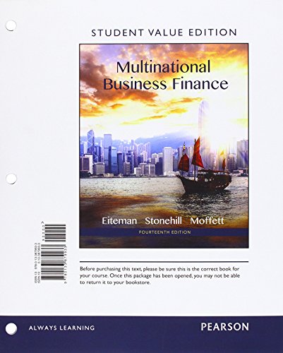 Beispielbild fr Multinational Business Finance, Student Value Edition zum Verkauf von BooksRun