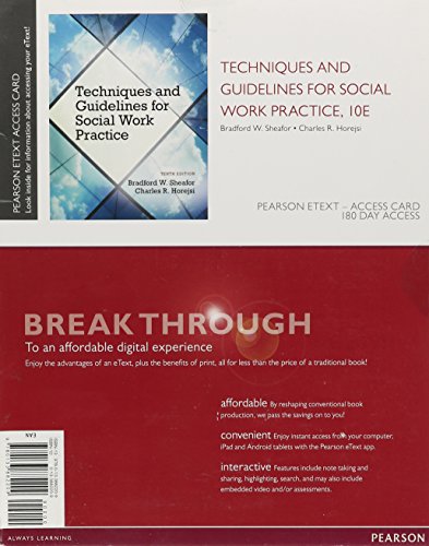 Imagen de archivo de Techniques and Guidelines for Social Work Practice, Pearson eText -- Access Card a la venta por Revaluation Books