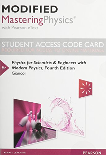 Stock image for Modified Mastering Physics with Pearson eText -- Standalone Access Card -- for Physics for Scientists And Engineers with Modern Physics (4th Edition) for sale by jasonybooks